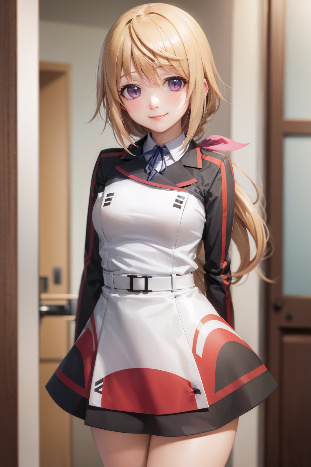 00063-4231387367-(masterpiece, best quality_1.2), , cowboy shot, solo, 1girl, charlotte dunois, smile, looking at viewer, arms behind back, ponyt.jpg